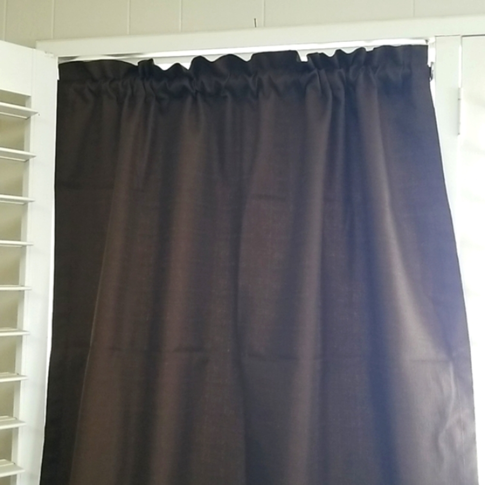 ⚜Set of Beautiful Rod Pocket Thermal Blackout Curtains - Coffee/Brown⚜